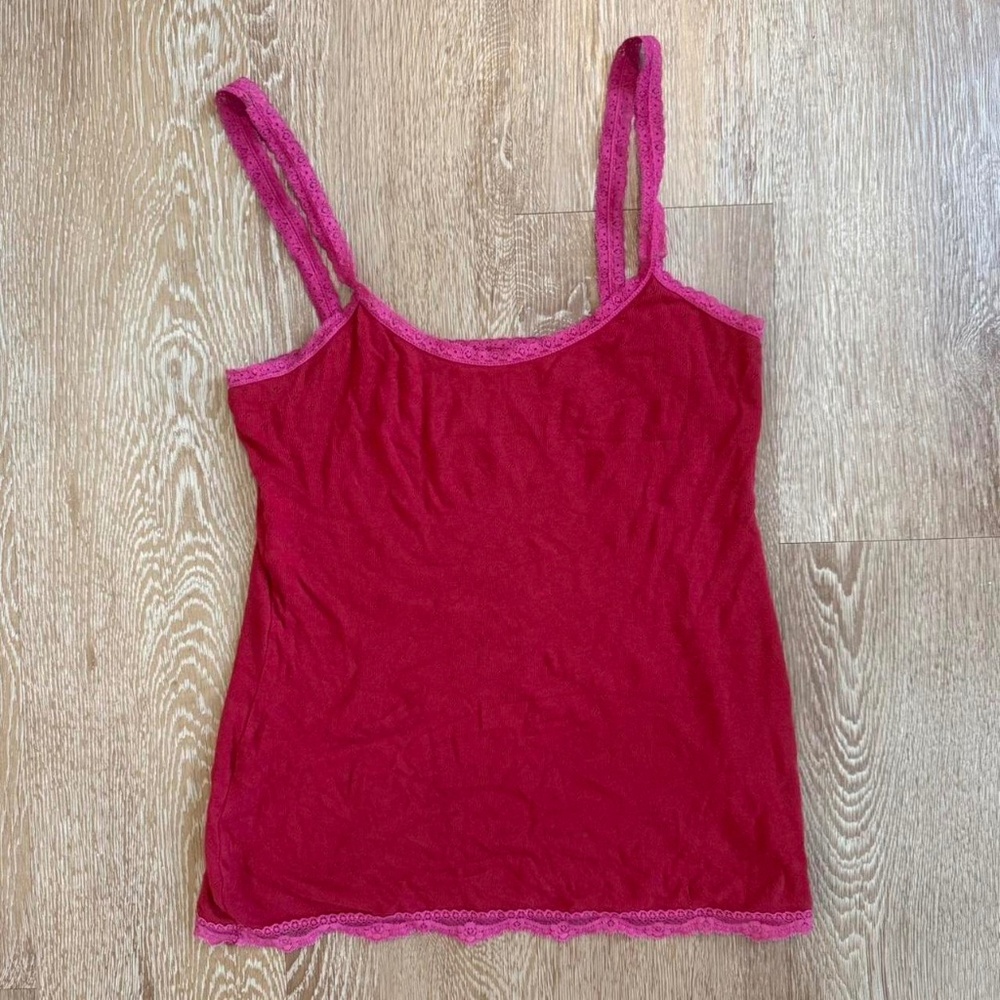 Y2K Red Pointelle Tank